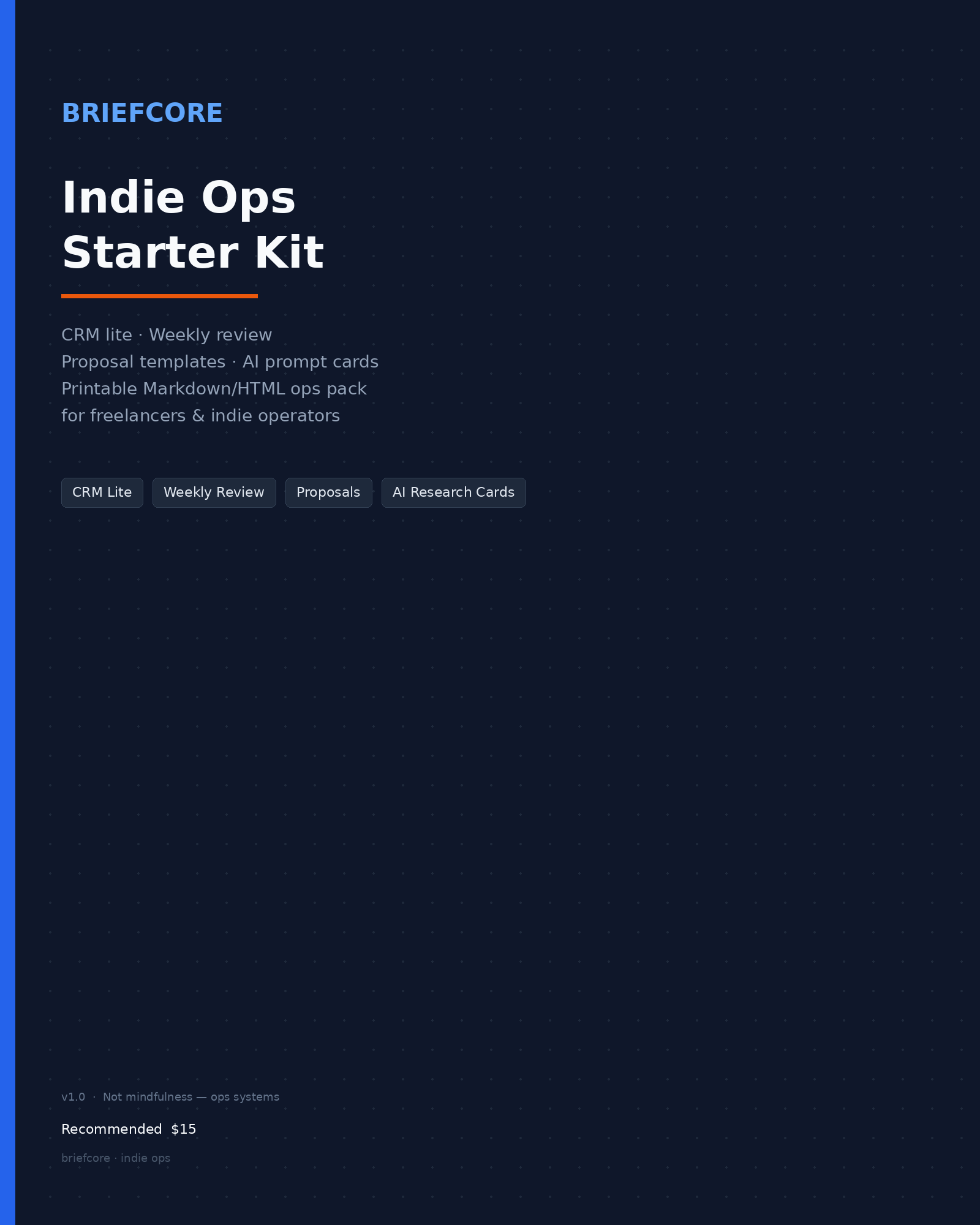 Indie Ops Starter Kit cover
